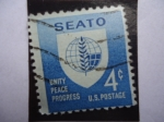 Sellos de America - Estados Unidos -  SEATO - Unity-Peace-Progress - La Unidad, la paz, el Progreso - Seato - U.S.Postage