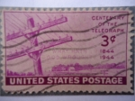 Sellos de America - Estados Unidos -  Centenary of the Telegraph 1844-1944 - Centenario del Telégrafo