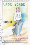 Stamps : Africa : Cape_Verde :  Traje de la isla de santiago