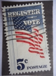 Stamps United States -  Register, Vote - Regístrate, vota.