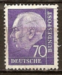 Stamps Germany -  Prof. Dr. Theodor Heuss (1884-1963), primer presidente alemán.
