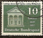 Stamps Germany -  350a Aniv de la Universidad Justus Liebig, Giessen.