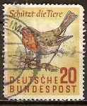 Sellos de Europa - Alemania -  Día de Protección de la Naturaleza (Petirrojo europeo).