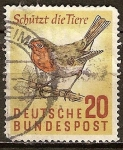 Stamps Germany -  Día de Protección de la Naturaleza (Petirrojo europeo).