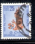 Stamps Sri Lanka -  Fresco de Sigiriya