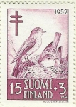 Stamps Finland -  Muciapa striata
