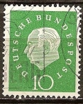 Stamps Germany -  Prof. Dr. Theodor Heuss (1884-1963), primer presidente alemán.