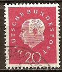 Stamps Germany -  Prof. Dr. Theodor Heuss (1884-1963), primer presidente alemán.