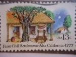 Sellos de America - Estados Unidos -  Primer Acuerdo Civil - Alta California-1777