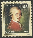 Stamps Serbia -  Mozart