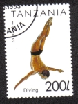 Stamps : Africa : Tanzania :  Diving