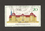 Stamps Germany -  Castillo Moritzburg en Dresden
