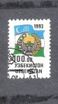 Sellos de Asia - Uzbekistn -  Bandera y escudo de armas
