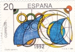 Sellos de Europa - Espa�a -  OLIMPIADA DE BARCELONA-92 Diseño infantil (11)