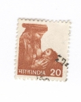 Stamps India -  Mujer amamantando