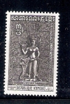 Stamps Cambodia -  Apsara del templo de Angkor Vat, siglo XII