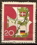Stamps Germany -  Inauguración de la línea de vuelo entre Alemania y Copenhague.