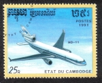 Stamps Cambodia -  McDonnell Douglas MD-11