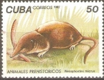 Stamps Cuba -  ANIMALES  PREHISTÒRICOS.  NESOPHONTES  MICRUS.
