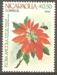 Stamps : America : Nicaragua :  FLORA  APICOLA.  FLOR  DE  PASCUA.