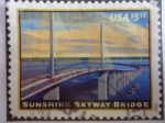 Stamps United States -  Sunshine Skyway Bridge - Puente Sunshine Skyway.