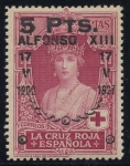 Stamps Spain -  ESPAÑA 386 XXV ANIVERSARIO DE LA CORONACION DE ALFONSO XIII