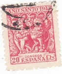 Stamps Spain -  CAPITEL -AÑO SANTO COMPOSTELANO (11)