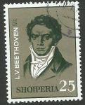 Stamps : Europe : Albania :  Beethoven