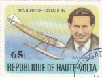 Stamps Burkina Faso -  HISTORIA DE LA AVIACIÓN- JEAN MERMOZ