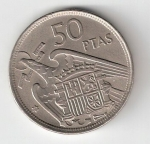 monedas del Mundo : Europa : Espa�a :  50 ptas Franco 1957 (*1958) BC