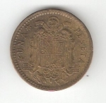 monedas del Mundo : Europa : Espa�a :  1 pta Franco 1963 (*1963) BC