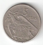 monedas de Europa - Espa�a -  5 ptas Franco 1957 (*1964) BC