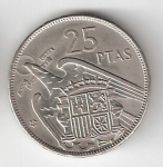 monedas de Europa - Espa�a -  25 ptas Franco 1957 (*1969) BC