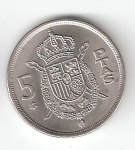 monedas del Mundo : Europa : Espa�a :  5 ptas Juan Carlos I 1975 (*1977) EBC