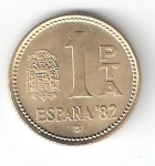 monedas de Europa - Espa�a -  1 pta Juan Carlos I 1980 (*1980) Mundial de Fútbol EBC