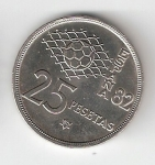 monedas de Europa - Espa�a -  25 ptas Juan Carlos I 1980 (*1980) Mundial de Fútbol EBC