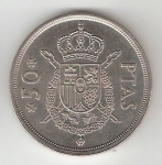 monedas del Mundo : Europa : Espa�a :  50 ptas Juan Carlos I 1975 (*1980) EBC