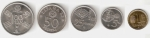 monedas del Mundo : Europa : Espa�a :  Lote 5 monedas Mundial de Fútbol España