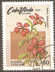 Stamps Cape Verde -  FLORES  TÌPICAS.  LOCHNERA  ROSES.
