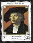 Sellos del Mundo : Asia : Emiratos_�rabes_Unidos : Ajman, Retrato de un Joven Hombre, 1521