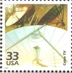 Stamps United States -  CELEBRAR  EL  SIGLO.  TELEVISÒN  POR  CABLE.