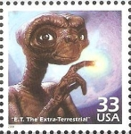 Stamps United States -  CELEBRAR  EL  SIGLO.   E. T.  LA  PELÌCULA  EXTRATERRESTRE.