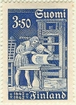 Stamps : Europe : Finland :  Impresor del siglo XVII