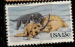 Stamps United States -  escena animal