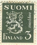 Stamps : Europe : Finland :  León rampante