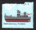 Stamps : Europe : Poland :  La llama del fuego de la nave