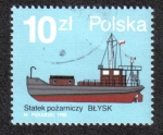 Stamps Poland -  Nave de Bomberos