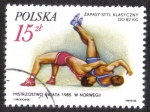 Stamps : Europe : Poland :  Campeonato del Mundo de 1985 en Noruega