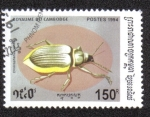 Stamps : Asia : Cambodia :  Chiorophanus Viridis
