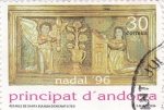 Stamps Andorra -  NADAL-96 retáule de Santa Eulália D'Encamp